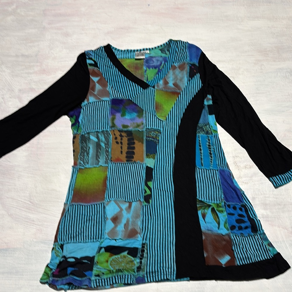 Sage Multicolor Patchwork Top Dress - image 2